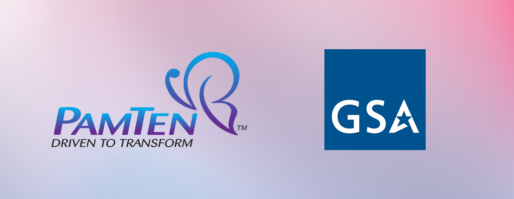 PamTen and GSA logos highlighting PamTen's GSA MAS contract award